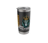 Majesty King Feline Overcomer Quote Design Stainless Steel Insulated Tumbler