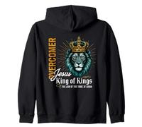 Majesty King Feline Overcomer Quote Design Zip Hoodie