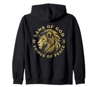Majesty Lamb Prince Spiritual Peace Design Zip Hoodie