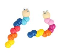 MAJIGG Woody the Worm, Traditional Wooden Twisting Block Toy