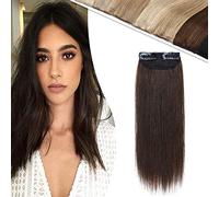 Majik Human Hair Seamless Volumizer Extension| Side Cover-Up Patches For Women, 6 Inch, Set of 2 Pcs (Dark Brown)