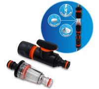 MaJoCompTec® Duomix Water Filter Set, Mixer for Water Purifier, Addition of Powder Tablets for Preserving Drinking Water, Motorhome, Caravan, Boat (Compact Filter + Regulating Valve)
