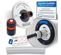 MaJoCompTec® Watertwin Fuel Cap with Water Connection | Tank Cap Filling Adapter for Motorhome Caravan Accessories (ECO Version + Hose Coupling, Adapter 3-PIN D:78)