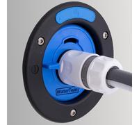 MaJoCompTec Watertwin Water Filling Adapter, Tank Adapter Compatible with Gardena Connection, Fuel Cap Accessories for Motorhome, Caravan Filler Neck (Adapter 3-Pin D: 78)