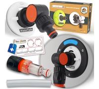 MaJoCompTec® WATERTWIN Water Tank Cap with Water Connection, Water Tank Cap, Filling Adapter for Water Filler Nozzle, Motorhome Caravan Accessories (FLEX-Version + Compact Filter, Adapter 3-PIN D: 78)