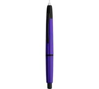 Majohn A2 Press Fountain Pen Extra Fine Nib with Box, Retractable Purple Resin Ink Pen with Converter Writing Pen Set (Black Clip Version)