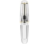 Majohn Q1 Fountain Pen Bent Nib Fude Pen, Little Fat Man Transparent Eyedropper Filling Pocket Pen Large Capacity