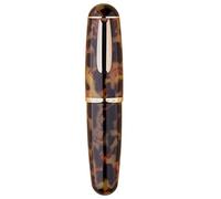 Majohn Q1 Fountain Pen Fude Pen Bent Nib Amble Acrylic, Little Fat Man Eyedropper Filling Pocket Pen Large Capacity