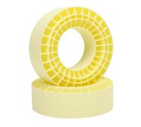 MAJONMMERD 2.2 Inch Silicone Tire Insert Double Layer Hollow RC Tire Liners for 1 10 Crawler Cars Pack Lightweight Shock Absorbing Water Resistant Fit for Wet Mud Rock Trails (Yellow)