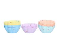 MAJONMMERD 20Pcs Small Cake Cup Baking Mold, Silicone Cupcake Liners Mini Baking Cups for Muffins and Desserts, Reusable Easy Clean, Oven Microwave Refrigerator Use for Home Bakers (10-Petal Flower