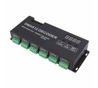 MAJONMMERD 24 Channel Decoder DMX512 LED Controller LED Dimming Driver Digital Display RGBW PWM Signal Converter DC 5-24V with Address Code Setting for Stage Bar Outdoor Decoration