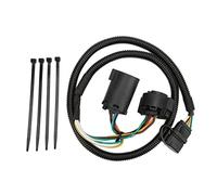MAJONMMERD 4Pin Trailer Wiring Harness Extension, Plastic Trailer Wire Connector 3.6ft with 7Pin Connector, Plug and Play Dust Cover SMT Build for Truck Bed Towing for
