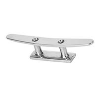 MAJONMMERD Boat Cleat Dock Cleat Marine Rope Base 316 Stainless Steel Base Mirror Polished Smooth Surface Compact Size with and Rust Resistance for Severe Marine (6 Inch (153mm ID, 5mm Thickness))