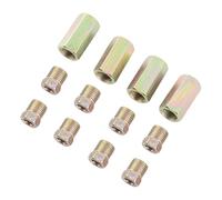 MAJONMMERD Brake Line Fittings Brass 7/16in-24 Thread for 1/4 Inch Tube | Brass Construction, Use, Fits 1/4 Inch Tubing, 12-piece Assortment, Car Accessories