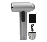 MAJONMMERD Cordless Rechargeable Hair Dryer, 15000mAh Lithium Battery Strong Wind USB Powered Travel Hair Blower with 3 Speeds for Student Dormitory Camping (Silver)