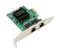 MAJONMMERD Dual Port PCIE Gigabit Network Card Network Adapter Ethernet Adapter NIC 10/100/1000 Mbps RJ45 9K Jumbo Frame VLAN Tagging with Low Profile Bracket for