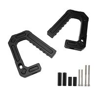 MAJONMMERD Front Grab Handle Aluminum Front Grab Bar Set Bolt On Replacement for 2007 to 2018 JK Unlimited Sport Sahara Rubicon Driver and Passenger Entry Support (Black)
