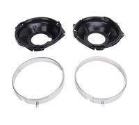 MAJONMMERD Headlight Retaining Ring Bucket Kit Stainless Steel Sealed Beam Mounting Buckets 7 Inch 4 Piece Set with 25 Hardware for Camaro Nova Monte Carlo Restoration