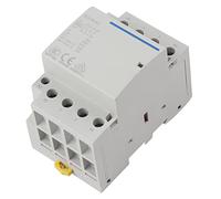 MAJONMMERD Household AC Contactor 4P 63A 24V/ 2NO2NC Modular (AC230V) | Plastic Metal Housing, Household Applications, Rail Mount, Wiring Diagram, 24VAC or 230VAC Control, 2NO2NC