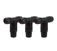 MAJONMMERD IP68 Connector Nylon Brass Electrical Cable Connector 3 Way T Shape 450V 32A 3 for Outdoor Lighting Street Lights Underground Lights