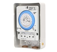MAJONMMERD Mechanical Time Control Switch ABS Aluminum Alloy Mechanical Timer 24 Hour 15 Minute Intervals 96 On Off Settings Manual Auto Off for Water Heater Lights Irrigation