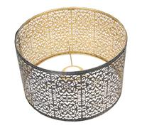 MAJONMMERD Metal Lampshade with Hollow Pattern, 25cm Diameter for E27 E14