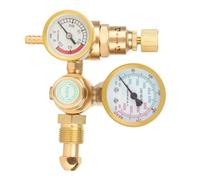 MAJONMMERD MIG TIG Welder Gas Regulator Welding Gas Regulator Meter Welding Valve Argon CO2 Flowmeter 0 to 4500 PSI Dual Pressure Gauge for MIG and TIG Welders
