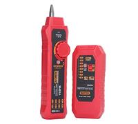 MAJONMMERD Network Cable Tester, ABS Cable Finder with RJ45 RJ11 Interface, Line Sequence Check Earphone Monitoring Built In Light for Network Setup Repair Electricians