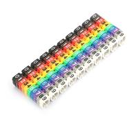 MAJONMMERD on Wire Markers, Cable Label Tubes Digital Number Tube Set with Bright Colors for Color Coded Cables 1.5mm² 2.5mm² 4mm² 6mm² (100pcs KCM-6MM 6 Square Meters)