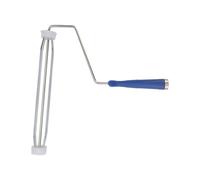 MAJONMMERD Paint Roller Frame Stainless Steel Wire Cage Roller Frame Ergonomic Handle Easy Control and Clean for Wall Painting Home Cleaning Building Construction (Stainless Steel. Plastic 2)