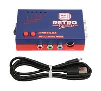 MAJONMMERD RetroScaler2x Converter, Latency AV to Interface with True 480p60 Signal for Retro Gaming Consoles N64 Saturn Dreamcast (Blue)