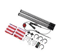 MAJONMMERD RGB LED Whip Light, 279 LEDs, IP67, 12-24V (2FT with Flag)