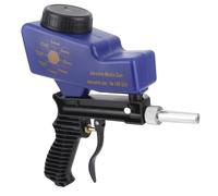 MAJONMMERD Sandblasting Gun Portable Sandblaster Gravity Feed Blast Gun Adjustable Flow Replaceable Nozzle Tank with Inlet for Rust Removal Polishing (Blue)