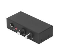 MAJONMMERD Stereo Sound Preamplifier Mic Headphone Amp with 3 Output Ports Volume Control Knobs for Dynamic Condenser Microphones Music Mixing Devices