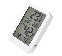 MAJONMMERD Thermometer Hygrometer, ABS Digital Thermometer Hygrometer with Large LCD Display, Dual Probe Sensors, 14°F to 122°F and 10% to 99% RH, for Reptile Terrarium Greenhouse Warehouse