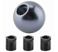 MAJONMMERD Universal Gear Shift Knob Manual Shift Knob Shifter Head Metal Manual Gear Head Round Ball Shape Direct Upgrade Easy Installation with 8mm 10mm 12mm Adapters for Car (Ti)
