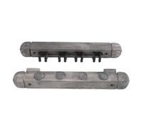 MAJONMMERD Wall Mounted Cue Holder Rack, Wall Mounted Billiard Rack with Brushed Finish for 4 Cues and Balls Storage