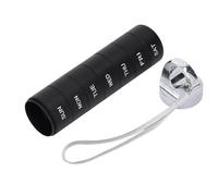 MAJONMMERD Weekly Pillbox Aluminum Alloy 7 Days Organizer with Compartments for Camping Trips (Round Hole Black)