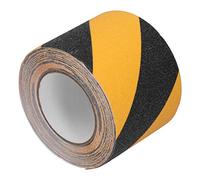 MAJONMMERD Yellow and Black Tape Adhesive Warning Tape 10cm X 10m Release Paper Non Slip Marking Stripe for Floor Walls Pipes Steps Ramps Ladders Lane Hazard Coding