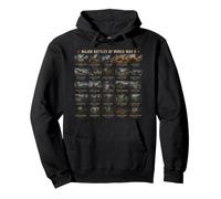 Major Battles of World War II WW2 History Pullover Hoodie