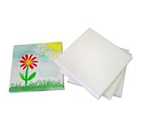 Major Brushes 1 x Primed & Stretched Painting Canvas 6" x 6" (15cm x 15cm) - Contains 1 Canvas