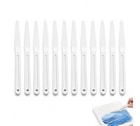 Major Brushes 12 Pack Cranked Plastic Palette Knives, Art Tools for Spreading Paint, Glue, Paste & Light Scraping