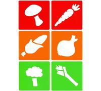 Major Brushes 6 Piece Vegetable Stencil Drawing Set