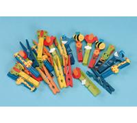 Major Brushes Decorated Art Pegs Pack of 24