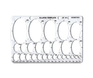 Major Brushes Ellipse Isometric Template Stencil