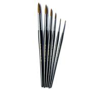 Major Brushes Grey Sable Brushes Pack of 6