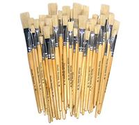 Major Brushes Hog Bristle Short Flat Brushes - Assorted Pack of 60