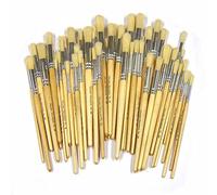 Major Brushes Hog Bristle Short Round Brushes Pack of 100
