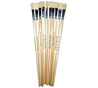 Major Brushes Hog Long Flat Brushes Size 10 - Set of 10