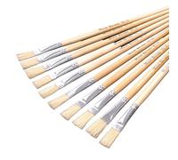 Major Brushes Hog Long Flat Brushes Size 10 - Set of 10